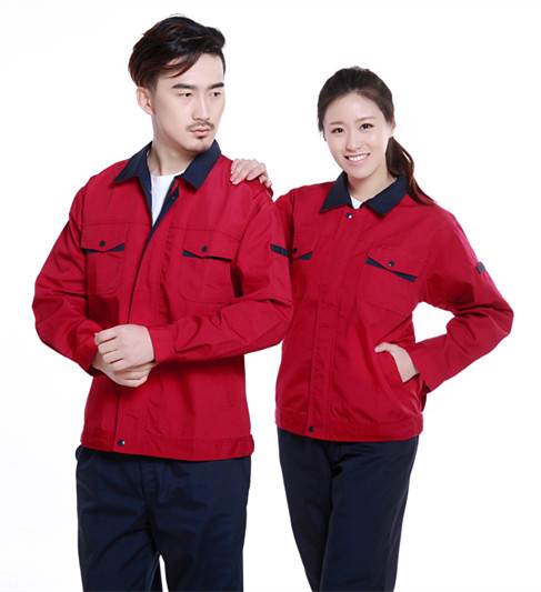 HZ工作服春秋紅色D1112